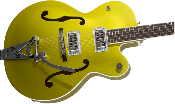 Gretsch G6120T-HR Brian Setzer Signature Hot Rod Hollow Body with Bigsby Rosewood Fingerboard Lime Gold