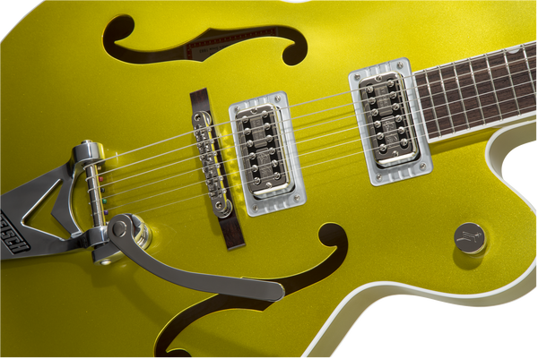 Gretsch G6120T-HR Brian Setzer Signature Hot Rod Hollow Body with Bigsby Rosewood Fingerboard Lime Gold