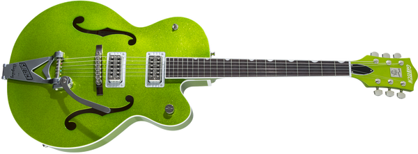 Gretsch G6120T-HR Brian Setzer Signature Hot Rod Hollow Body with Bigsby Rosewood Fingerboard Extreme Coolant Green Sparkle
