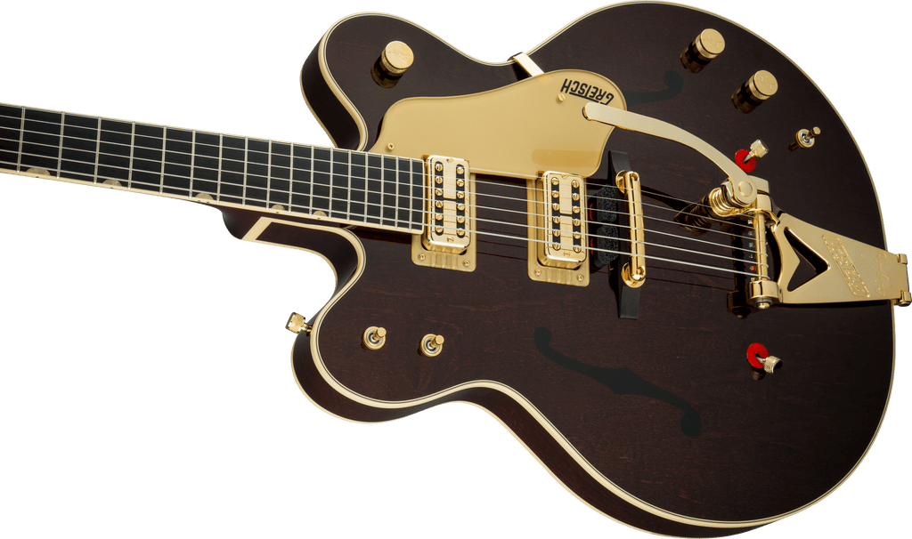 Gretsch G6122T-62 Vintage Select Edition '62 Chet Atkins Country Gentleman Hollow Body with Bigsby - Walnut Stain - Top Perspective Bass Side