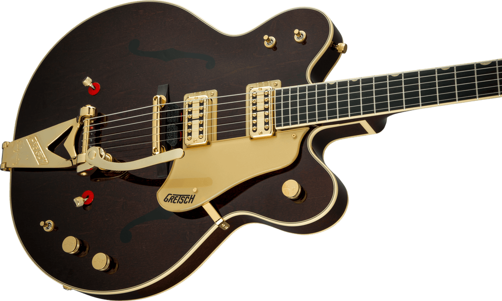 Gretsch G6122T-62 Vintage Select Edition '62 Chet Atkins Country Gentleman Hollow Body with Bigsby - Walnut Stain - Top Perspective Treble Side