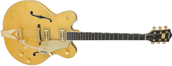Gretsch G6122TFM Players Edition Country Gentleman with String-Thru Bigsby Filter'Tron Pickups Flame Maple Amber Stain