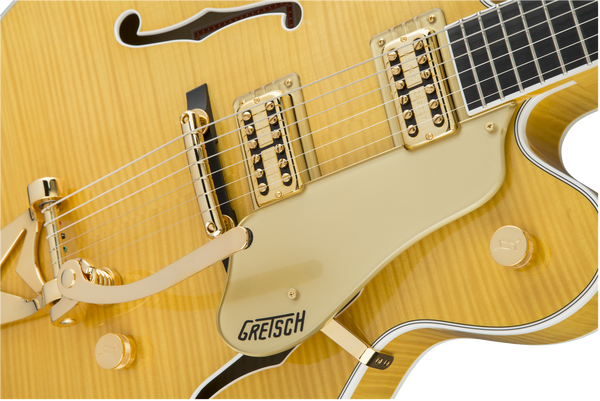 Gretsch G6122TFM Players Edition Country Gentleman with String-Thru Bigsby Filter'Tron Pickups Flame Maple Amber Stain