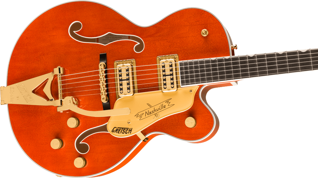 Gretsch Nashville Hollow Body with String-Thru Bigsby and Gold Hardware - Orange Stain - Front perspective