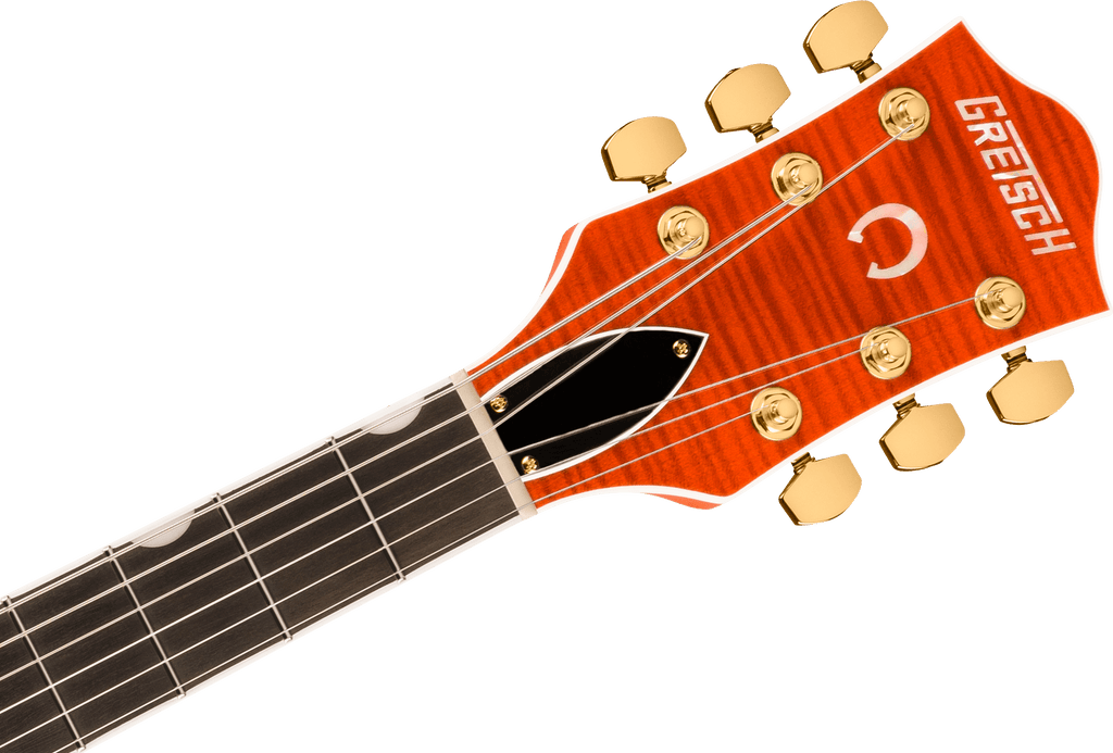Gretsch Nashville Hollow Body with String-Thru Bigsby and Gold Hardware - Orange Stain - headstock