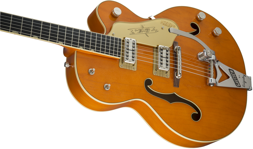Gretsch G6120T-59 Vintage Select Edition '59 Chet Atkins Hollow Body with Bigsby - Vintage Orange Stain Lacquer - 8