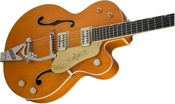 Gretsch G6120T-59 Vintage Select Edition '59 Chet Atkins Hollow Body with Bigsby - Vintage Orange Stain Lacquer - 7