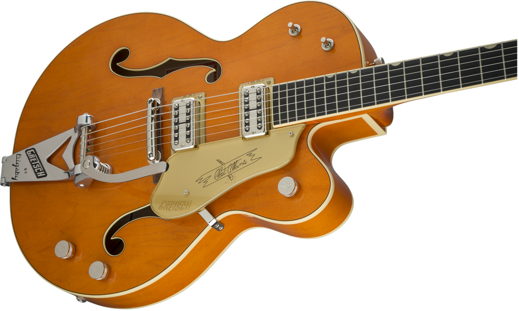 Gretsch G6120T-59 Vintage Select Edition '59 Chet Atkins Hollow Body with Bigsby - Vintage Orange Stain Lacquer - 7