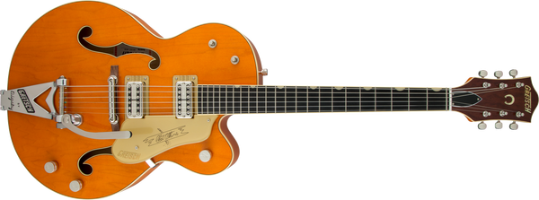Gretsch G6120T-59 Vintage Select Edition '59 Chet Atkins Hollow Body with Bigsby - Vintage Orange Stain Lacquer - 2
