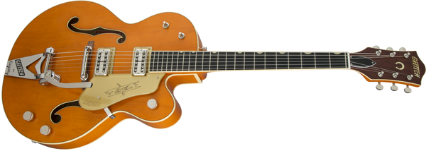 Gretsch G6120T-59 Vintage Select Edition '59 Chet Atkins Hollow Body with Bigsby - Vintage Orange Stain Lacquer - 5