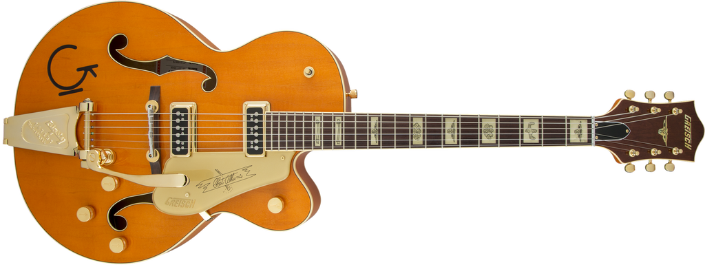 Gretsch G6120T-55 Vintage Select Edition '55 Chet Atkins Hollow Body with Bigsby - Western Orange Stain Lacquer - 2