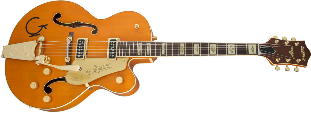 Gretsch G6120T-55 Vintage Select Edition '55 Chet Atkins Hollow Body with Bigsby - Western Orange Stain Lacquer - 4