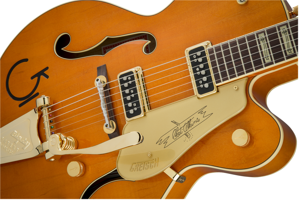 Gretsch G6120T-55 Vintage Select Edition '55 Chet Atkins Hollow Body with Bigsby - Western Orange Stain Lacquer - 6