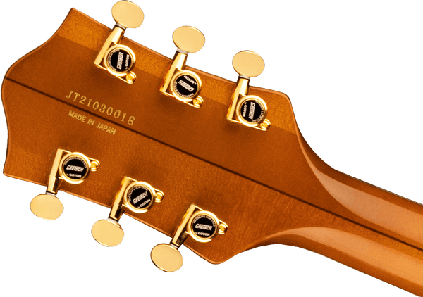 Gretsch G6120TG-DS Players Edition Nashville Hollow Body DS with String-Thru Bigsby and Gold Hardware Ebony Fingerboard Roundup Orange