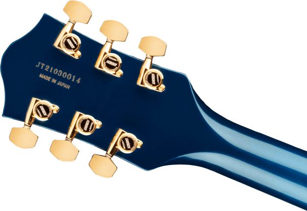 Gretsch G6120TG Players Edition Nashville Hollow Body with String-Thru Bigsby and Gold Hardware Ebony Fingerboard Azure Metallic