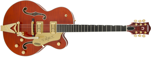 Gretsch G6120TFM Players Edition Nashville with String-Thru Bigsby Filter'Tron Pickups Flame Maple Orange Stain
