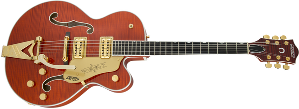 Gretsch G6120TFM Players Edition Nashville with String-Thru Bigsby Filter'Tron Pickups Flame Maple Orange Stain