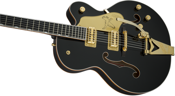 Gretsch G6136T-BLK Players Edition Falcon with String-Thru Bigsby Filter'Tron Pickups Black