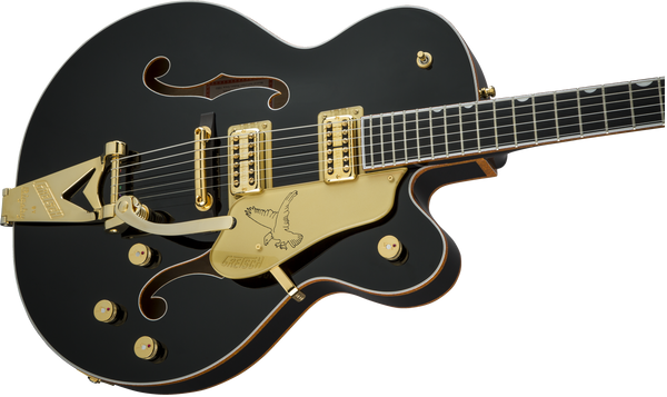 Gretsch G6136T-BLK Players Edition Falcon with String-Thru Bigsby Filter'Tron Pickups Black