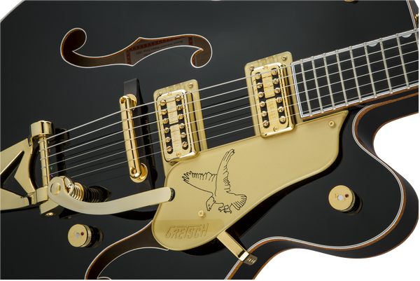 Gretsch G6136T-BLK Players Edition Falcon with String-Thru Bigsby Filter'Tron Pickups Black