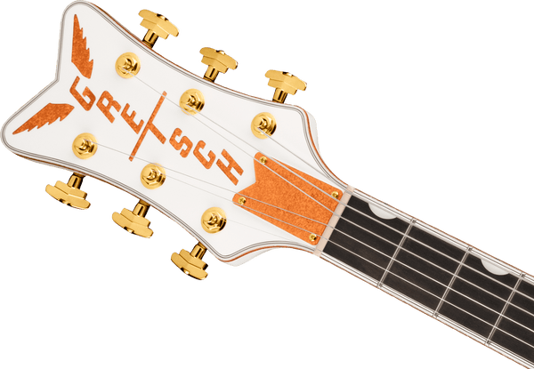 Gretsch G6136TG-LH Players Edition Falcon Hollow Body with String-Thru Bigsby and Gold Hardware Left-Handed Ebony Fingerboard White
