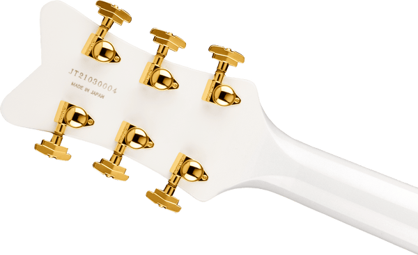Gretsch G6136TG Players Edition Falcon Hollow Body with String-Thru Bigsby and Gold Hardware Ebony Fingerboard White