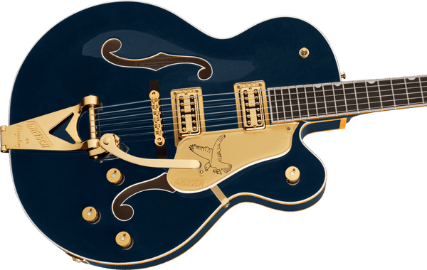 Gretsch G6136TG Players Edition Falcon Hollow Body with String-Thru Bigsby and Gold Hardware Ebony Fingerboard Midnight Sapphire