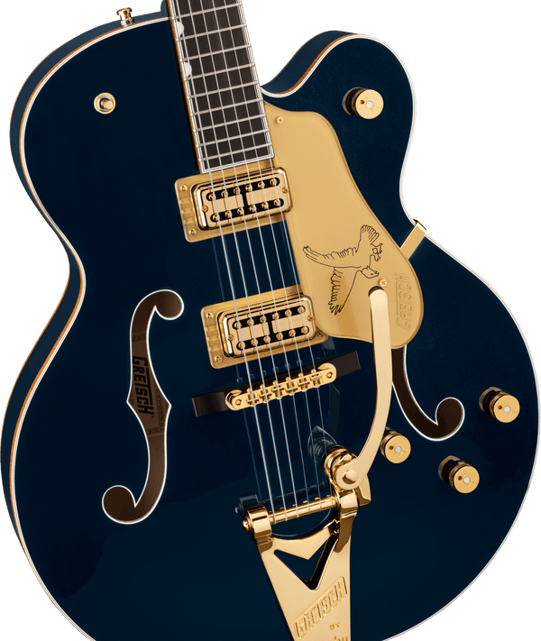 Gretsch G6136TG Players Edition Falcon Hollow Body with String-Thru Bigsby and Gold Hardware Ebony Fingerboard Midnight Sapphire