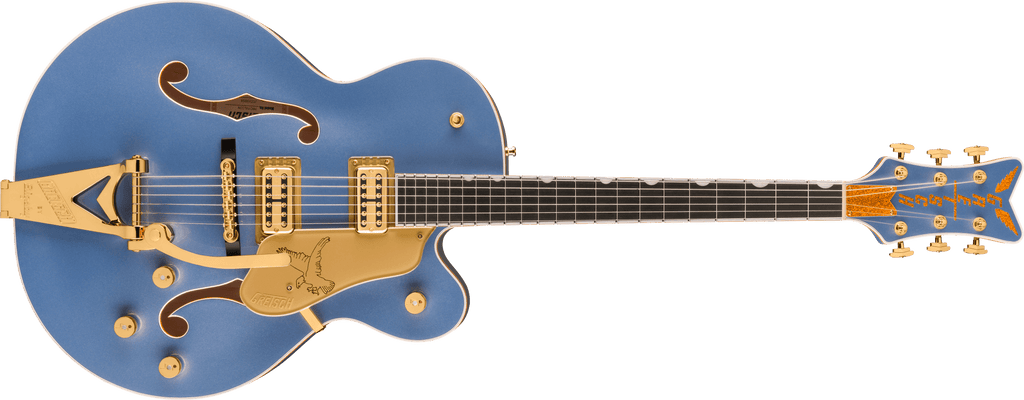 Gretsch Falcon Hollow Body with String-Thru Bigsby - Cerulean Smoke - 1