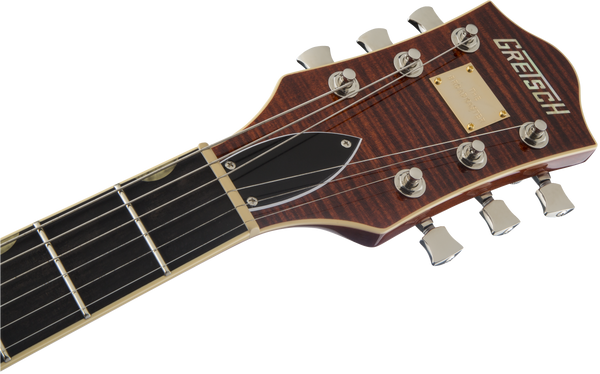 Gretsch G6659TFM Players Edition Broadkaster Jr. Center Block Single-Cut with String-Thru Bigsby and Flame Maple Ebony Fingerboard Bourbon Stain