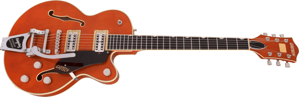 Gretsch G6659T Players Edition Broadkaster Jr. Center Block Single-Cut with String-Thru Bigsby USA Full’Tron Pickups Ebony Fingerboard Roundup Orange