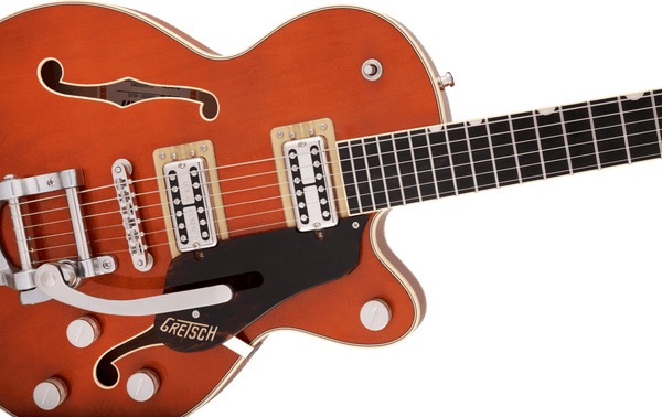 Gretsch G6659T Players Edition Broadkaster Jr. Center Block Single-Cut with String-Thru Bigsby USA Full’Tron Pickups Ebony Fingerboard Roundup Orange