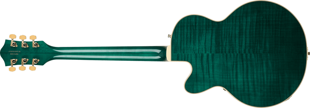 Gretsch Broadkaster Jr. LX Figured Center Block with String-Thru Bigsby and Gold Hardware - Tropic Aura - 4