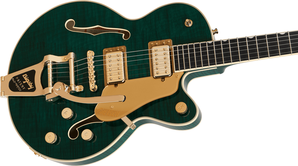 Gretsch Broadkaster Jr. LX Figured Center Block with String-Thru Bigsby and Gold Hardware - Tropic Aura - 6