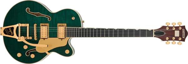 Gretsch Broadkaster Jr. LX Figured Center Block with String-Thru Bigsby and Gold Hardware - Tropic Aura - 2