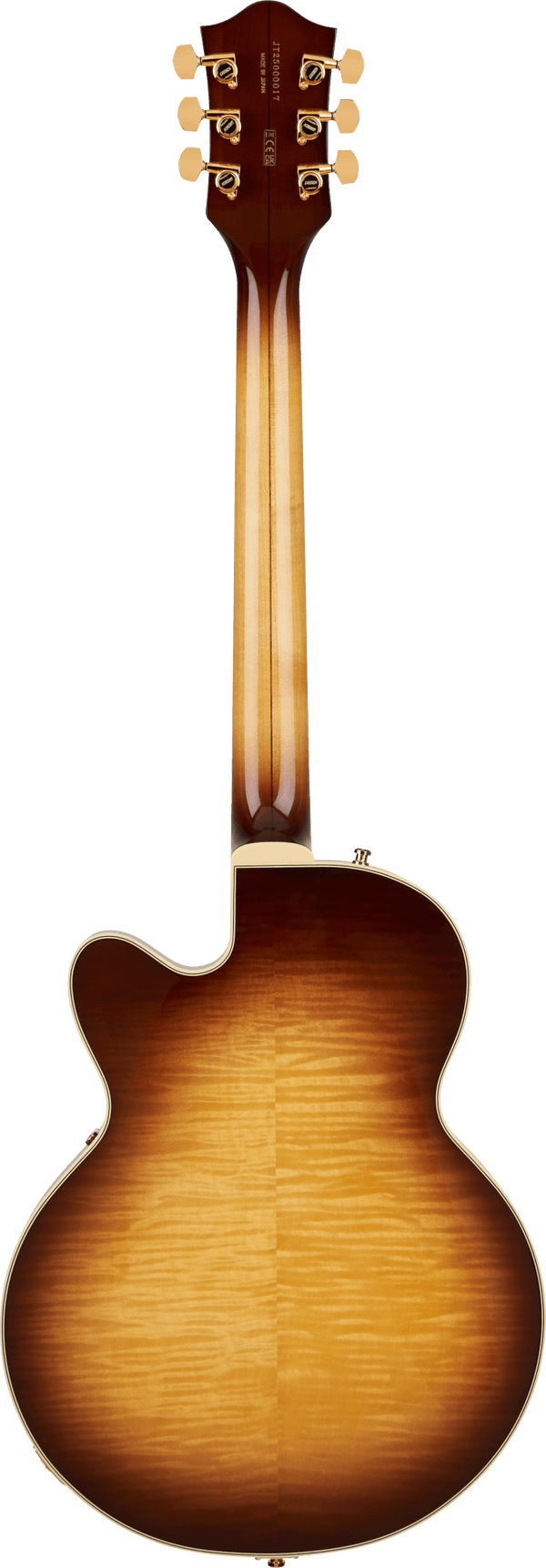 Gretsch Broadkaster Jr. LX Figured Center Block with String-Thru Bigsby and Gold Hardware - Caramel Dawn - 2