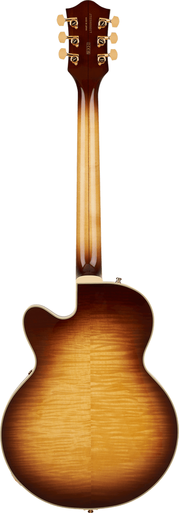 Gretsch Broadkaster Jr. LX Figured Center Block with String-Thru Bigsby and Gold Hardware - Caramel Dawn - 2