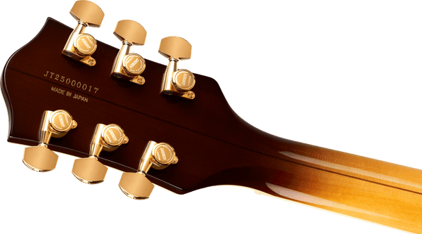 Gretsch Broadkaster Jr. LX Figured Center Block with String-Thru Bigsby and Gold Hardware - Caramel Dawn - 6