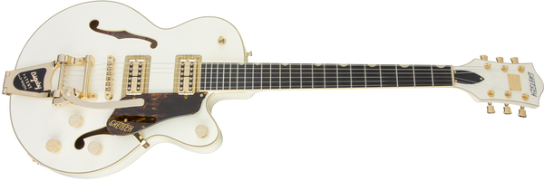 Gretsch G6659TG Players Edition Broadkaster Jr. Center Block Single-Cut with String-Thru Bigsby and Gold Hardware Ebony Fingerboard Vintage White