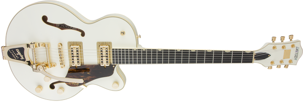 Gretsch G6659TG Players Edition Broadkaster Jr. Center Block Single-Cut with String-Thru Bigsby and Gold Hardware Ebony Fingerboard Vintage White