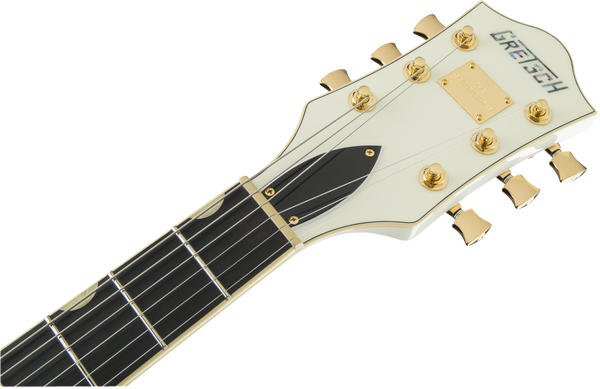 Gretsch G6659TG Players Edition Broadkaster Jr. Center Block Single-Cut with String-Thru Bigsby and Gold Hardware Ebony Fingerboard Vintage White