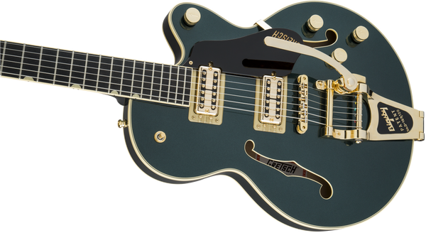 Gretsch G6659TG Players Edition Broadkaster Jr. Center Block Single-Cut with String-Thru Bigsby and Gold Hardware USA Full'Tron Pickups Ebony Fingerboard Cadillac Green