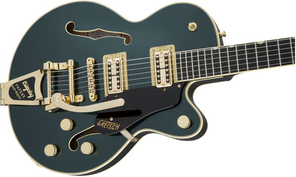 Gretsch G6659TG Players Edition Broadkaster Jr. Center Block Single-Cut with String-Thru Bigsby and Gold Hardware USA Full'Tron Pickups Ebony Fingerboard Cadillac Green