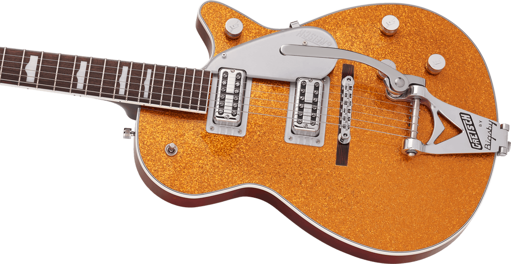 Gretsch G6129T-89 Vintage Select '89 Sparkle Jet with Bigsby - Gold Sparkle - 8