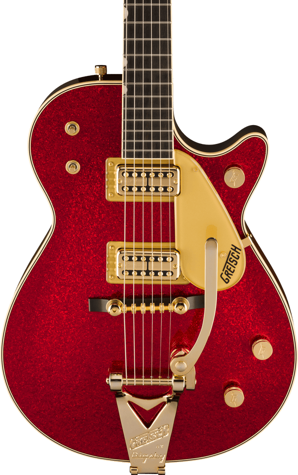 Gretsch G6129TG-59VS Limited Edition Sparkle Jet with String-Thru Bigsby Ebony Fingerboard Red Sparkle