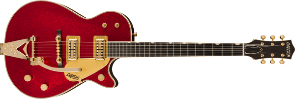 Gretsch G6129TG-59VS Limited Edition Sparkle Jet with String-Thru Bigsby Ebony Fingerboard Red Sparkle