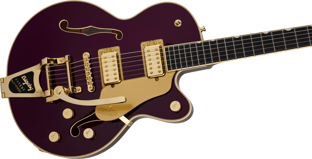 Gretsch Broadkaster Jr. LX Center Block with String-Thru Bigsby and Gold Hardware - Blackberry - 5