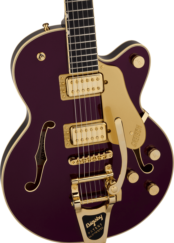Gretsch Broadkaster Jr. LX Center Block with String-Thru Bigsby and Gold Hardware - Blackberry - 4