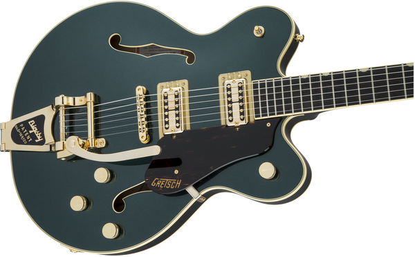 Gretsch G6609TG Players Edition Broadkaster Center Block Double-Cut with String-Thru Bigsby and Gold Hardware USA Full'Tron Pickups Cadillac Green