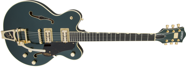 Gretsch G6609TG Players Edition Broadkaster Center Block Double-Cut with String-Thru Bigsby and Gold Hardware USA Full'Tron Pickups Cadillac Green